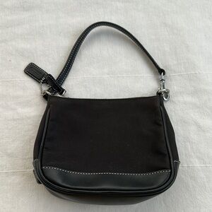 Coach Black wristlet Bag with Classic Hobo Shape